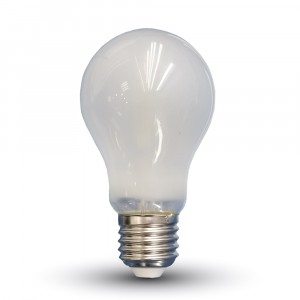 6W LED lemputė, E27, A60, filamentinė, matinė, 2700K
