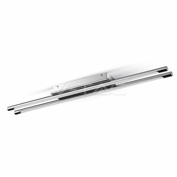 36W paviršinis šviestuvas V-TAC, SMD, chromo spalva, dviguba fiksacija, 4000K(natūraliai balta)