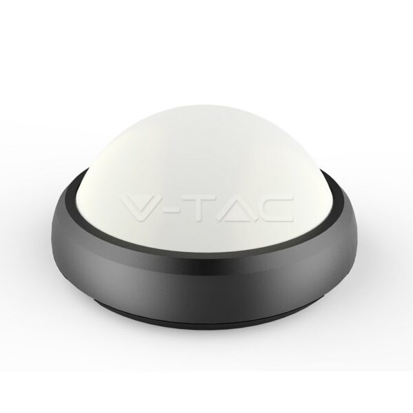 12W šviestuvas V-TAC, juodas, IP54, 3000K(šiltai balta)