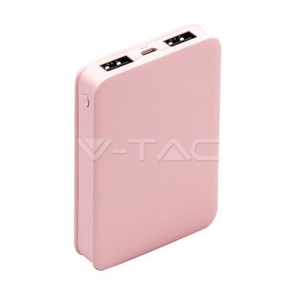 Išorinė baterija (power bank) V-TAC, rožinis, 5000mAh