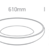 50W LED plafonas, baltas, 3000K - Image 2