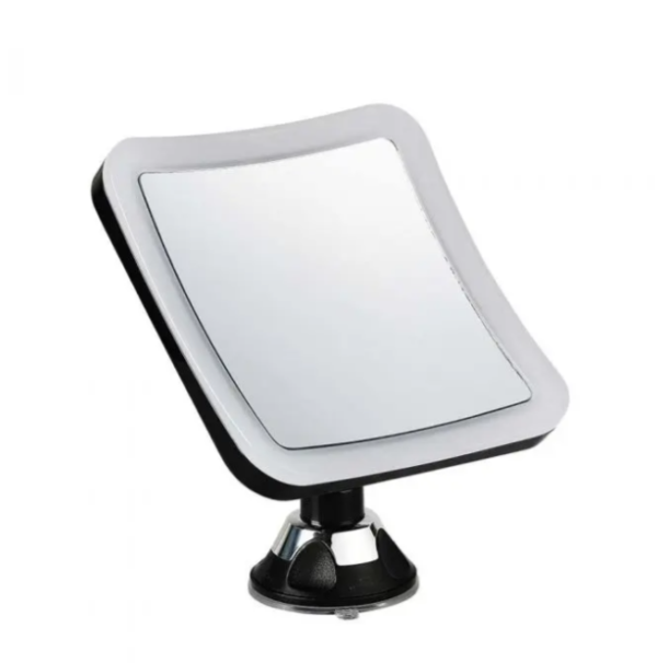 3W stalinis LED veidrodis V-TAC, 6400K, su baterijomis (parduodamos atskirai), su padidinamuoju stiklu, juodas