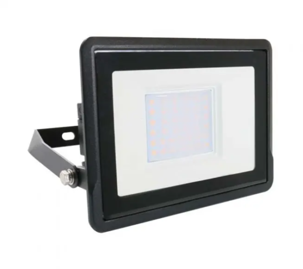 30W LED prožektorius V-TAC, juodu korpusu, 6500K