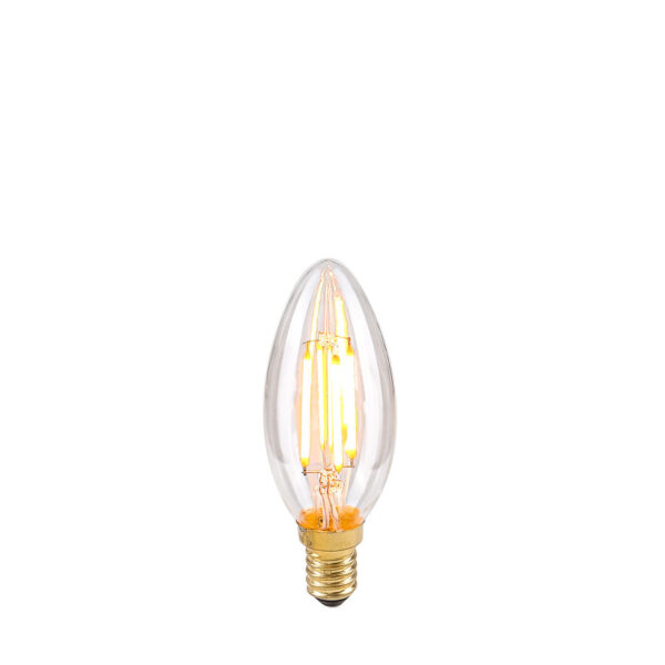 4W retro stiliaus LED lemputė ITALUX B35, 2200K, E14, skaidriu stiklu