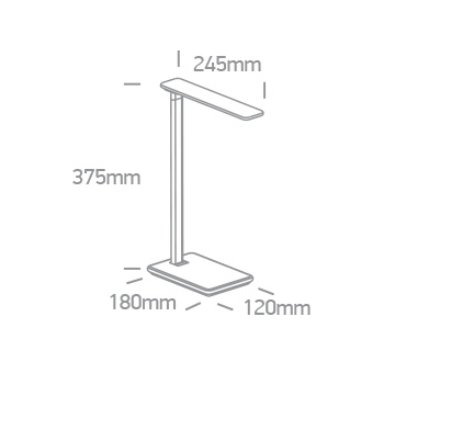 5W stalinis šviestuvas su USB lizdu, baltas, dimeriuojamas, 2700K-6000K - Image 2