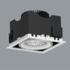 36W LED įleidžiamas šviestuvas SWING, baltas, 4000K - Image 4