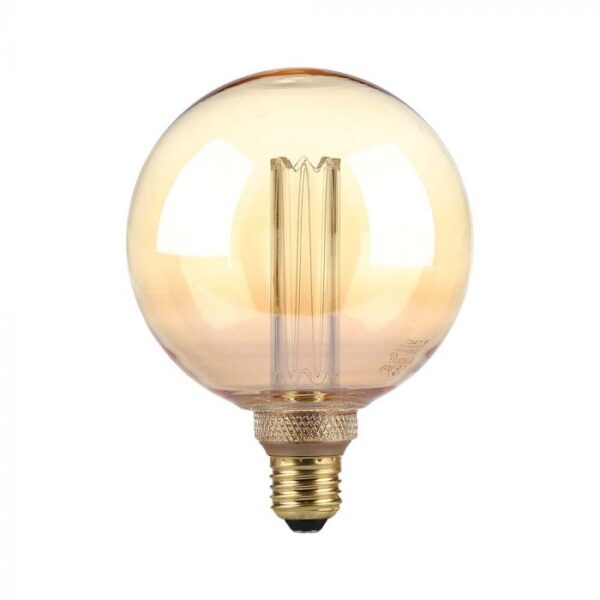 4W LED filamentinė lemputė, G125, E27, gintaro sp., 1800K