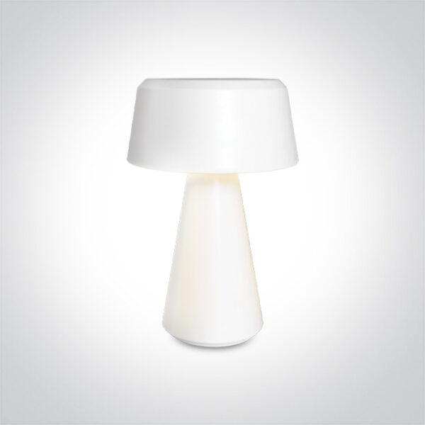 3W LED įkraunamas stalo šviestuvas, baltas, 3000K, IP65, dimeriuojamas