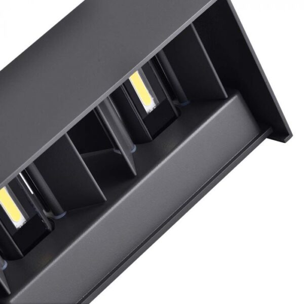 24W LED sieninis lauko šviestuvas, juodas, 4000K, IP65 - Image 2