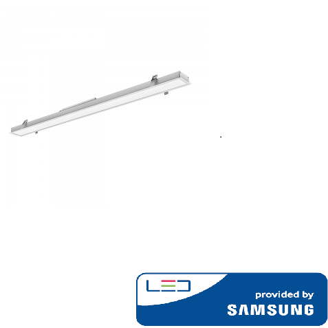 40W LED linijinis šviestuvas V-TAC, baltas, 6400K (šaltai balta), SAMSUNG LED chip