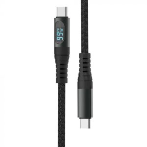 Greito įkrovimo laidas, USB-C/USB-C, juodas, 1m