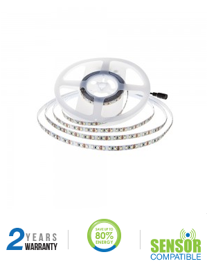 12W/m LED juosta, 6500K, 168LED/m, 24V, 5 metrų ritė