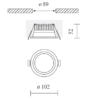 10W LED įleidžiamas šviestuvas PINOT, baltas, 3000K, 71°, IP44 - Image 2