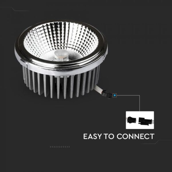 20W LED lemputė, AR111, 6400K, keičiamas reflektorius 40°/20° - Image 3
