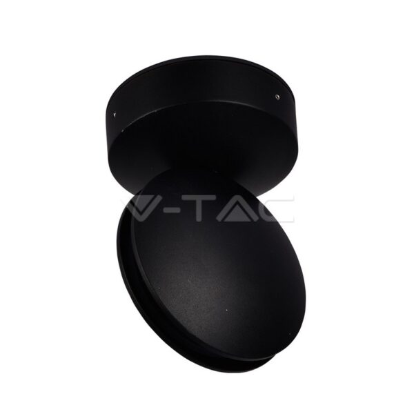 7W LED sieninis šviestuvas, juodas, IP65, 4000K
