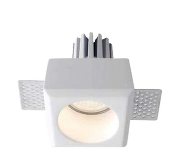 Užglaistomas GU10 lemputės rėmelis, baltas