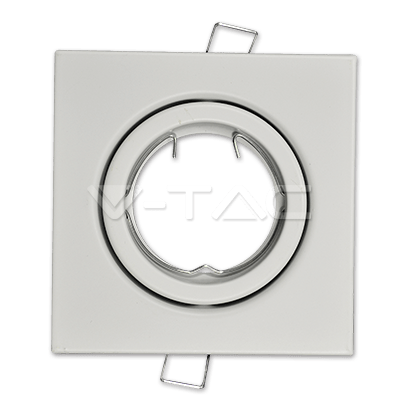 GU10 lemputės rėmelis, kvadratinis, baltas