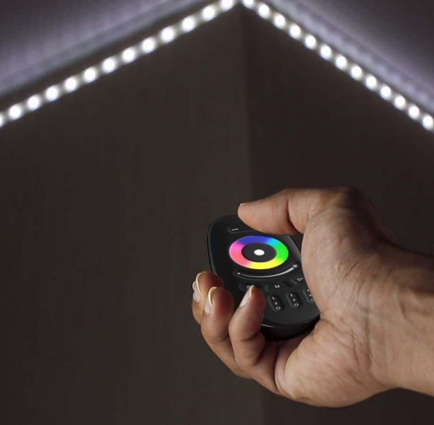 LED juostos nuotolinio valdymo pultas, skirtas RGB+W juostai, juodas - Image 2