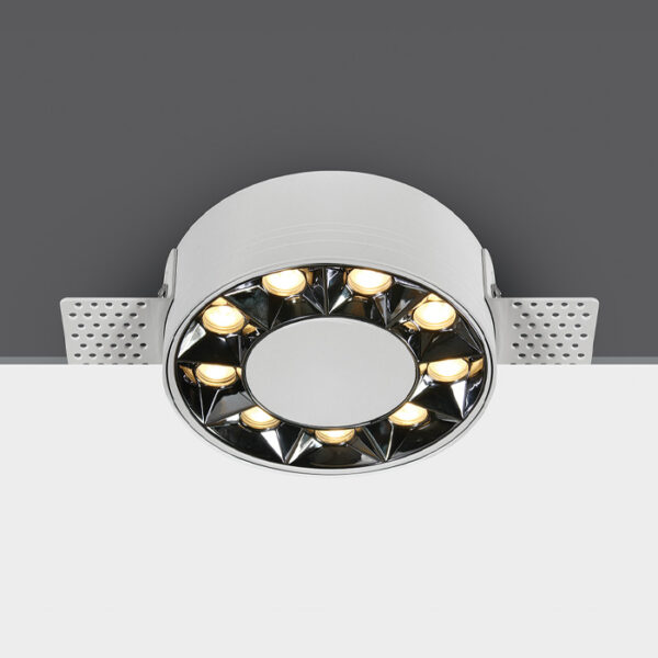 12W LED užglaistomas šviestuvas, baltas, 3000K