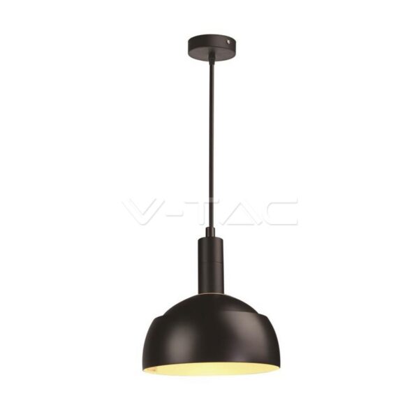 Pakabinamas šviestuvas V-TAC, E14, juodas, plastikas ir aliuminis.