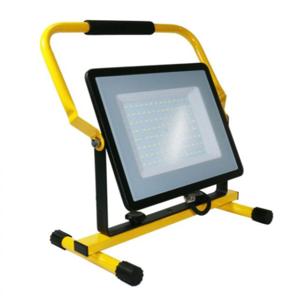 100W LED prožektorius, juodos/geltonos sp., 6500K, IP65
