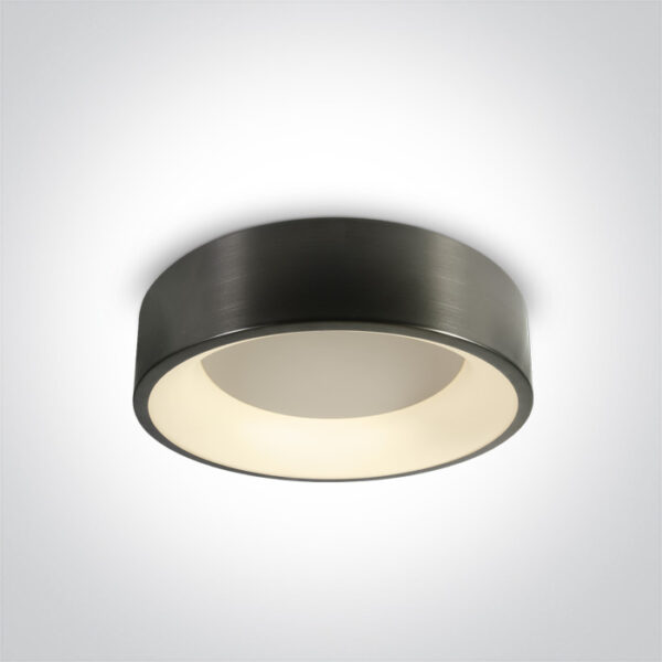 32W LED plafonas, juodu korpusu, 3000K