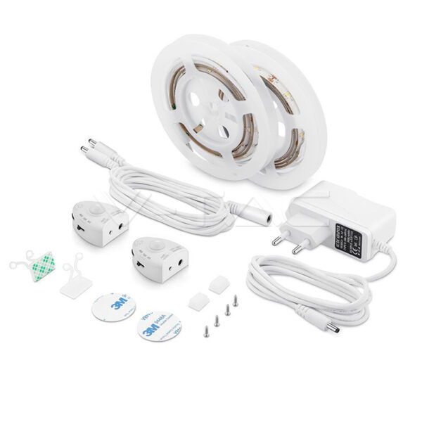 2.8W LED juosta su jutikliu pritaikyta dvivietei lovai, 30 LED/m, 4500K (natūraliai balta)