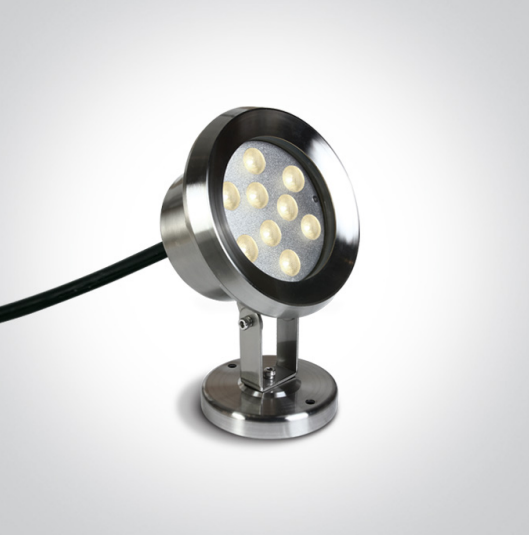 9W LED baseino šviestuvas, nerūdijančio plieno sp., 3000K, IP68, 69064C/W