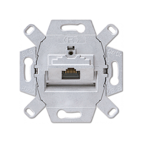 Tel./komp. lizdas, JUNG, viengubas, neekranuotas, baltas