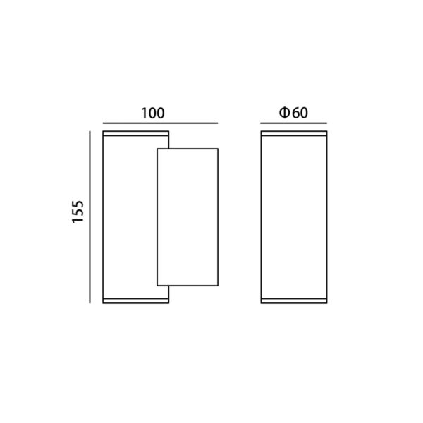 10W LED sieninis fasado šviestuvas LENTA 3K, juodas, 3000K - Image 2