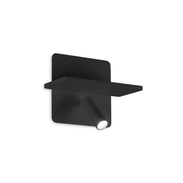 11,5W LED sieninis šviestuvas PIANO, juodas, 3000K