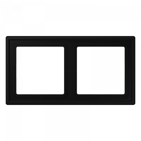 Dviejų vietų įleidžiamas rėmelis LS serijos lizdams, matinės juodos sp.