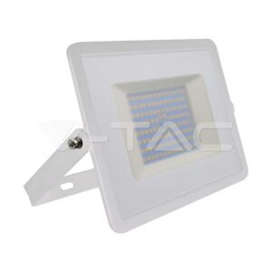 100W LED prožektorius, E-serija, baltu korpusu, 4000K