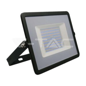 100W LED prožektorius, E-serija, juodu korpusu, 6500K