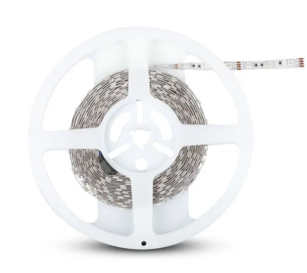 7W/m LED juosta, 60 LED/m, RGB, EU jungiklis, 5 metrų (nekarpoma)