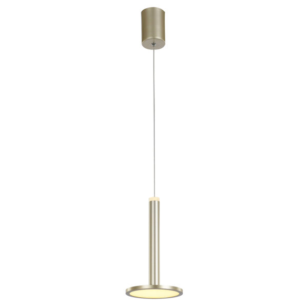 12W LED pakabinamas šviestuvas OLIVER, aukso sp., 3000K, dimeriuojamas