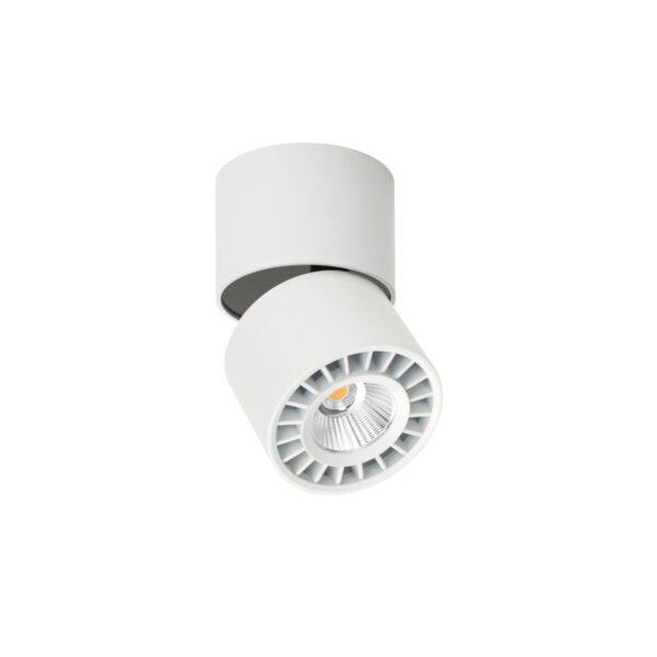 12W LED paviršinis šviestuvas HERIOS, baltos/juodos sp., 3000K