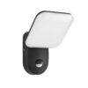 12W LED sieninis fasado šviestuvas NAMMI 3K D-SENSOR, juodas, 3000K, su judesio davikliu
