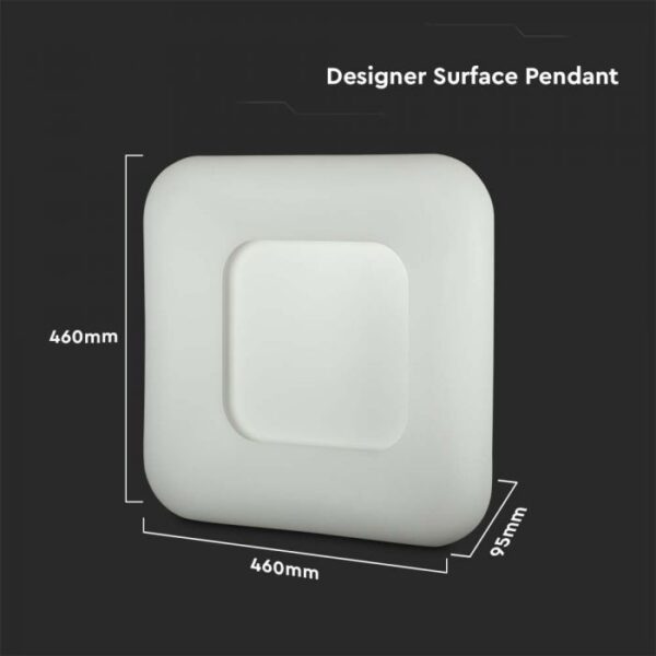 40W LED paviršinis šviestuvas, baltas, dimeriuojamas - Image 4