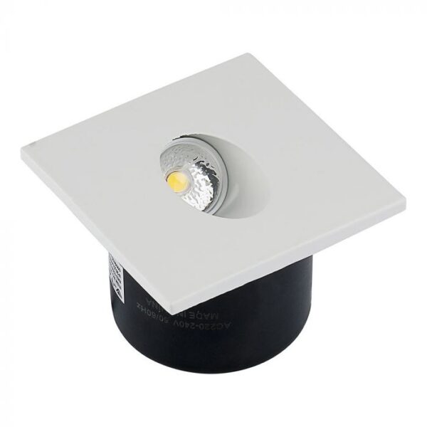 3W LED įleidžiamas sieninis šviestuvas, baltas, 4000K