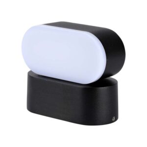 5W LED sieninis pakreipiamas šviestuvas, juodu korpusu, 4000K, IP65