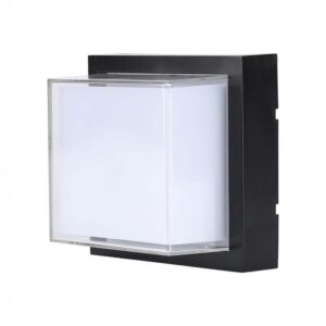 12W LED sieninis šviestuvas, juodas, 3000K, IP65