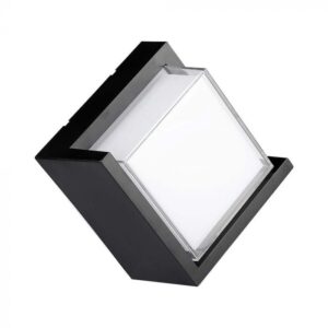 12W LED sieninis šviestuvas, juodas, 3000K, IP65