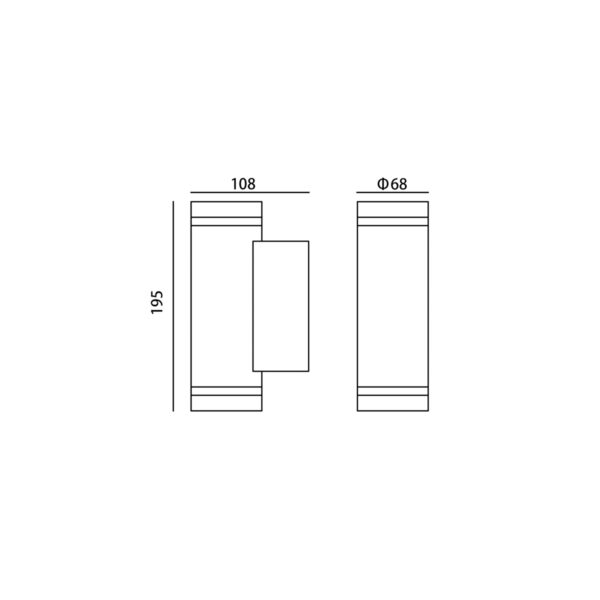 14W LED sieninis fasado šviestuvas FONDO 4K, juodas, 4000K - Image 4