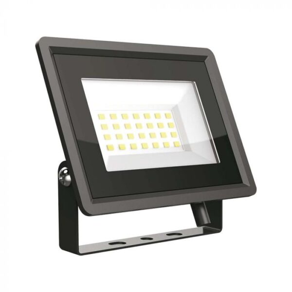 20W LED prožektorius, juodu korpusu, 3000K