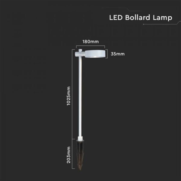 6W LED įsmeigiamas lauko šviestuvas, baltas, 4000K - Image 3