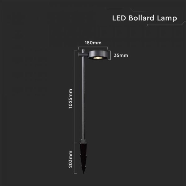 6W LED įsmeigiamas lauko šviestuvas, juodas, 4000K - Image 3