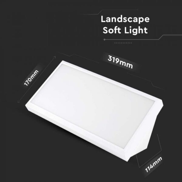 20W LED sieninis lauko šviestuvas, baltas, 4000K - Image 3