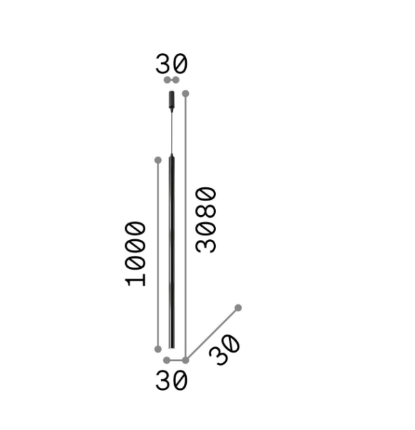 11,5W pakabinamas šviestuvas ULTRATHIN, 3000K, baltas - Image 4
