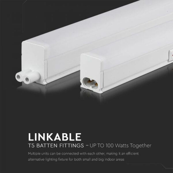 7W LED T5 šviestuvas, 60cm, 6500K, SAMSUNG LED chip - Image 4